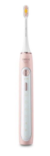 сертифицированный Электрическая зубная щетка Soocas Electric Toothbrush X5 (футляр +3 насадки) розовая