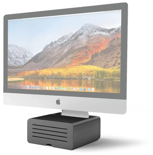 сертифицированный Подставка Twelve South HiRise Pro для iMac и Apple Display, сталь (черный/серебристый)