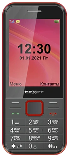 сертифицированный texet TM-302 Черно-красный