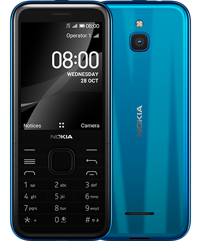 сертифицированный Nokia 8000 DS TA-1303 Синий
