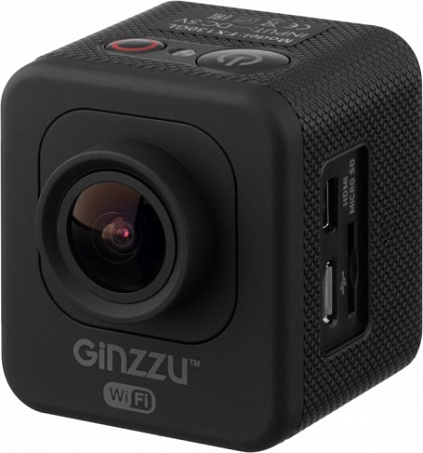 сертифицированный Камера спортивная GINZZU FX-130GL Sport Cam черная фото 5