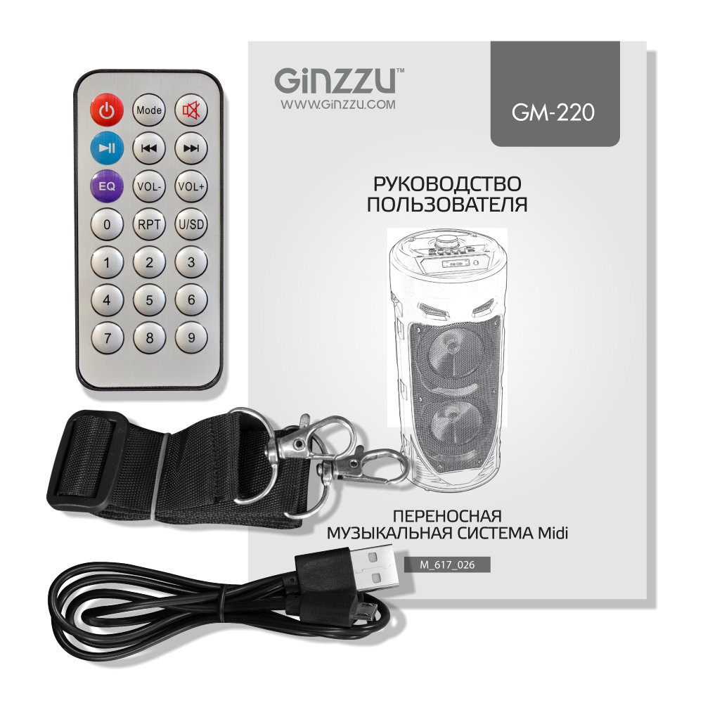 Акустическая система Ginzzu GM-220 Midi (TWS/ BT/ USB/ TF/ FM/ ДУ) ✓ купить  в Кемерово по низкой цене - On Смарт