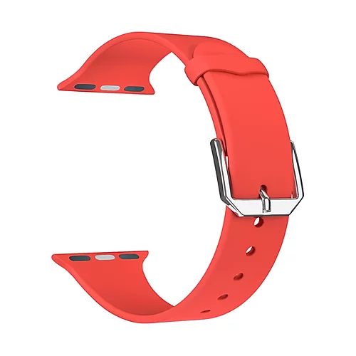 сертифицированный Ремешок для Apple Watch Band 42/44mm Lyambda Alcor спортивный силиконовый красный