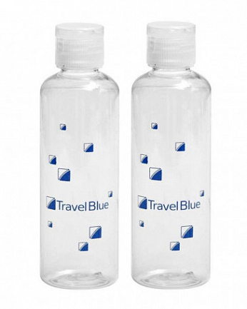 сертифицированный Комплект из 2-х флаконов для жидкостей Travel Blue 2 X Containers прозрачные 2x100 мл