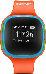сертифицированный Детские часы Alcatel MoveTime (SW10) Track&Talk Watch Синий/Оранжевый фото 4