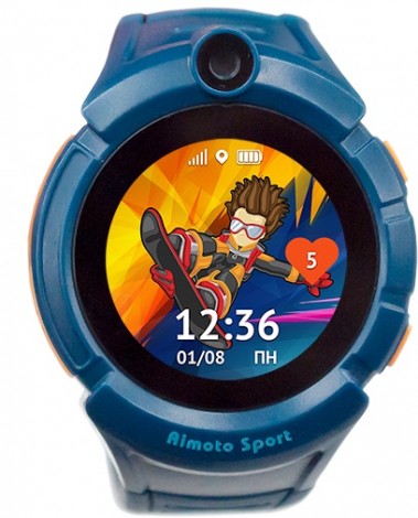 сертифицированный Детские часы Кнопка Жизни Aimoto Sport Синие фото 2