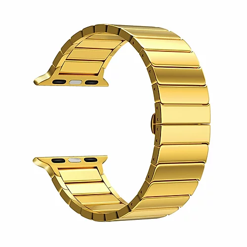 сертифицированный Ремешок для Apple Watch Band 42/44mm Lyambda Canopus сталь золотой