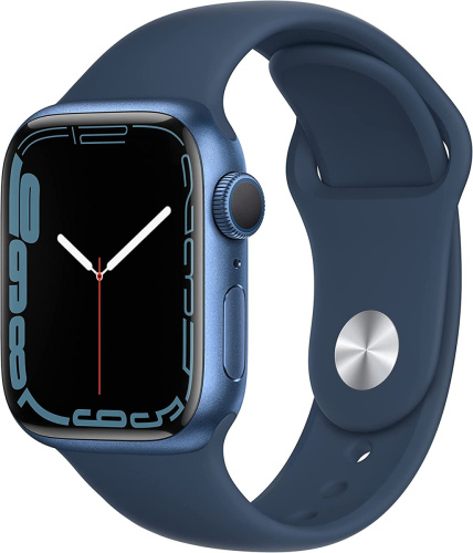 сертифицированный Apple Watch Series 7 GPS 41mm Case Blue Aluminium Band White GB
