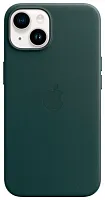 продажа Чехол для Apple iPhone 14 Leather Case with MagSafe Forest Green