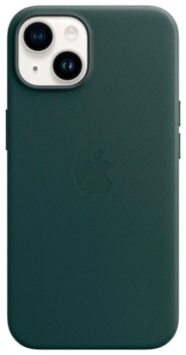 сертифицированный Чехол для Apple iPhone 14 Leather Case with MagSafe Forest Green