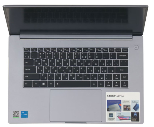 сертифицированный Ноутбук Infinix Inbook Y2 Plus 11TH XL29 i3 1115G4/8Gb/SSD256Gb/15.6"/IPS/FHD/VGA int/W11 grey фото 4