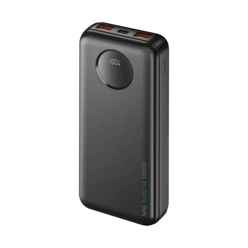 сертифицированный Внешний аккумулятор Deppa NRG Turbo V4 10000mAh дисплей черный