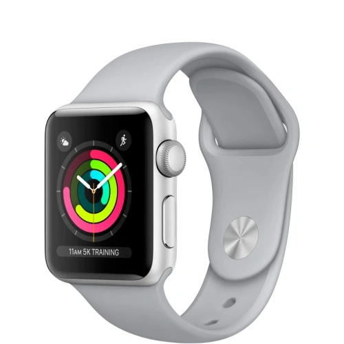 сертифицированный Apple Watch Series 3 42mm Case Silver Aluminium Sport Band Fog