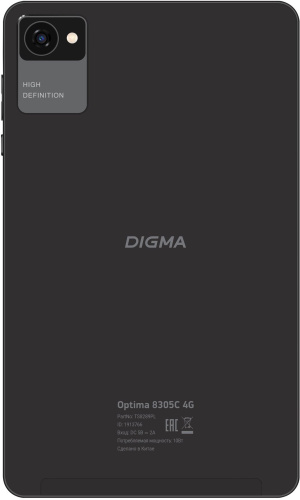 сертифицированный Планшет Digma Optima 8305C 4G SC9863A 8" 32Gb Black фото 2
