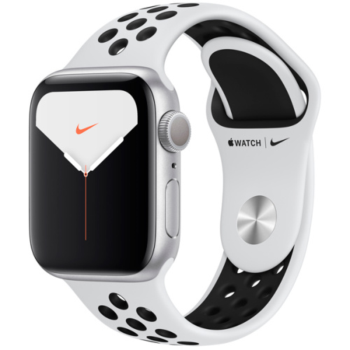 Apple Watch Series 5 40mm Case Silver Aluminium Nike Sport Band Pure Platinum/Black сертифицированный сертифицированный Apple Watch Series 5 40mm Case Silver Aluminium Nike Sport Band Pure Platinum/Black