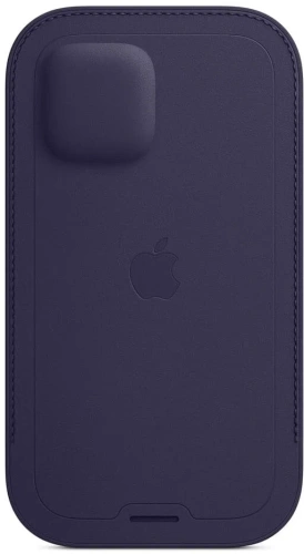 сертифицированный Чехол-карман для iPhone 12 Pro Max Leather Sleeve with MagSafe Deep Violet фото 2