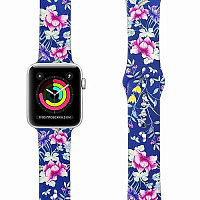 продажа Ремешок для Apple Watch Band 38/40mm Lyambda Alya силиконовый цветы (40-18)