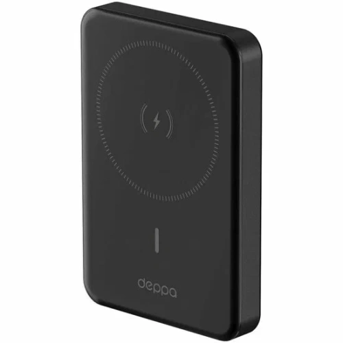 сертифицированный Внешний аккумулятор Deppa NRG MagSafe Alum 10000mAh 15W Qi серый