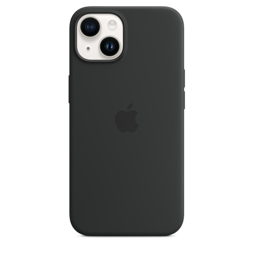 сертифицированный Чехол для Apple iPhone 14 Silicone Case with MagSafe Midnight