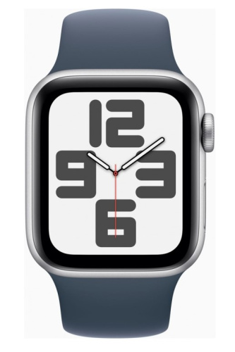 сертифицированный Apple Watch Series SE 40mm Silver Case Blue Sport Band фото 2