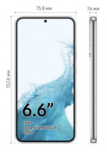 сертифицированный Samsung S22+ 5G S906G 8/128GB White фото 2
