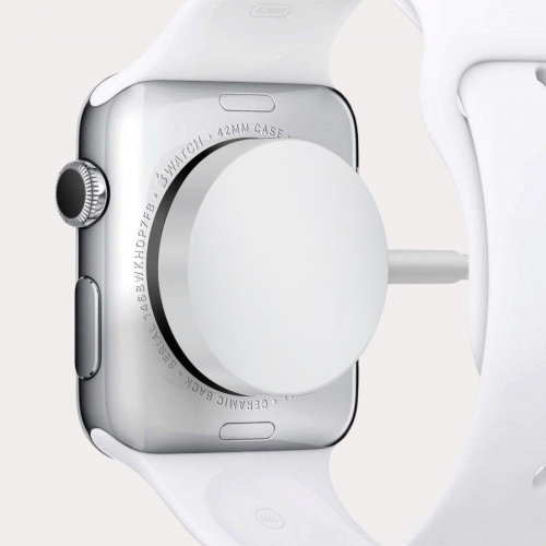сертифицированный ЗУ беспроводное Deppa Apple Watch, USB-A белый фото 2