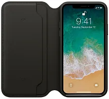 продажа Чехол Apple iPhone X Leather Folio Black (черный)
