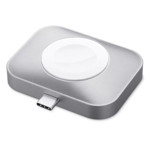 сертифицированный ЗУ беспроводное Satechi USB-C 2 in 1 Wireless Charging Dock для Apple Watch и AirPods серый космос