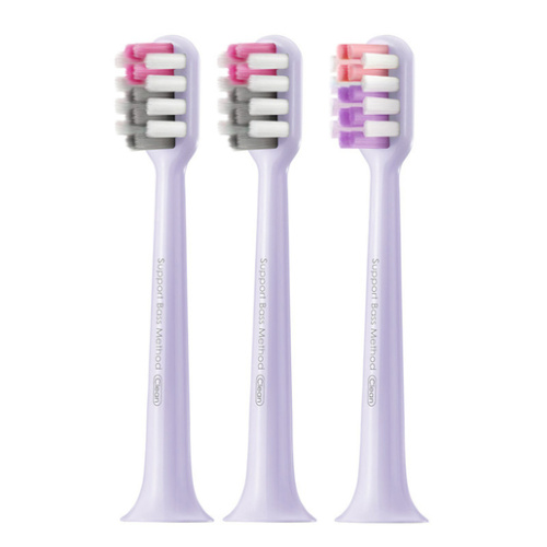 сертифицированный Насадка для зубной щетки Dr.Bei Sonic Electric Toothbrush BY-V12 (Фиолетовое золото, 3шт)