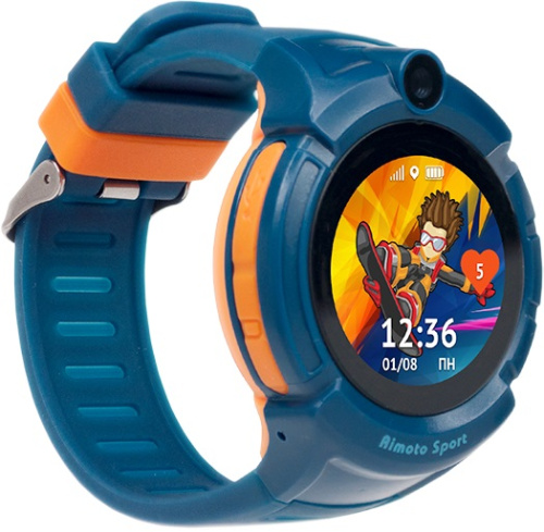 сертифицированный Детские часы Кнопка Жизни Aimoto Sport Синие фото 3
