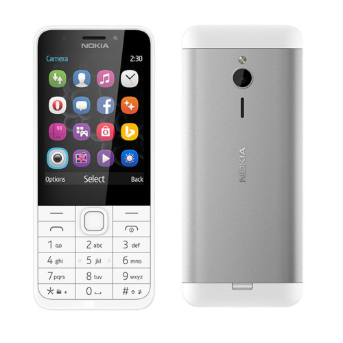 сертифицированный Nokia 230 DS Белый/Серебро