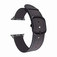 продажа Ремешок для Apple Watch Band 42/44mm Lyambda Minkar кожаный черный