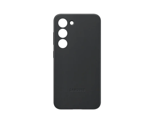 сертифицированный Накладка Samsung S23 Leather Case черная