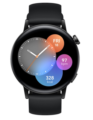 сертифицированный Умные часы Huawei Watch GT 3 Active Black 42" ремешок черный фото 2