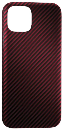 сертифицированный Чехол для Apple iPhone 12 Mini ANNET MANCINI Carbon Series Red