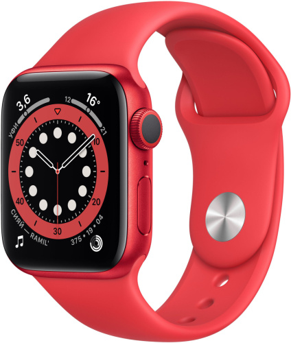 сертифицированный Apple Watch Series 6 GPS 40mm Case Red Aluminium Band Red