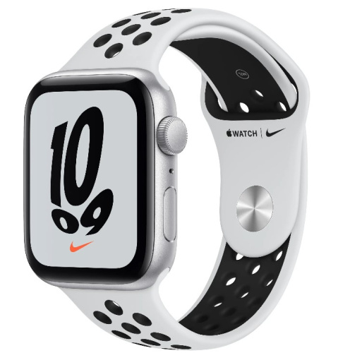 Apple Watch Series SE 44mm Case Silver Aluminium Nike Sport Band Platinum сертифицированный сертифицированный Apple Watch Series SE 44mm Case Silver Aluminium Nike Sport Band Platinum