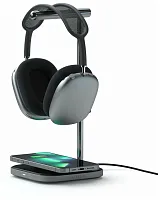 продажа Подставка Satechi 2 in 1 Headphone Stand with Wireless Charger для наушников,алюминий серый космос