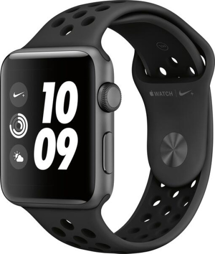 сертифицированный Apple Watch Series 3 42mm Case Space Grey Aluminium Nike Sport Band Anthracite/Black