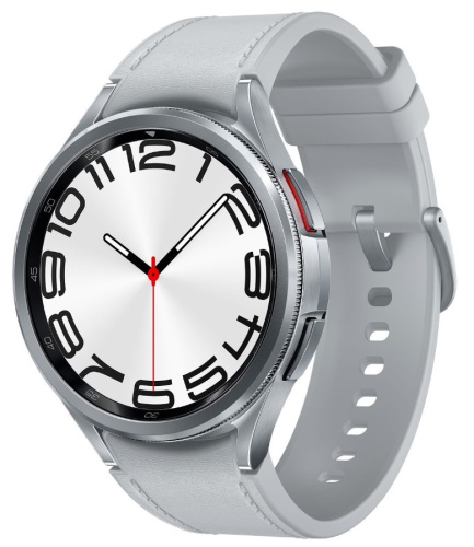 сертифицированный Часы Samsung Galaxy Watch 6 Classic 47мм 1.5" AMOLED корп.сереб. рем.серебристый