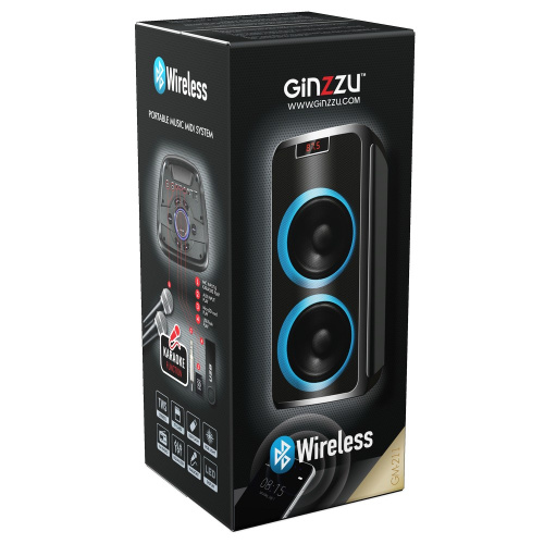 сертифицированный Акустическая система Ginzzu GM-211 Midi (RGB/ BT/ USB/ TF/ FM/ ДУ) фото 5