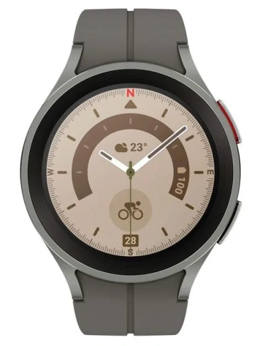 сертифицированный Часы Samsung Galaxy Watch 5 Pro 45мм 1.4" AMOLED корп.серый рем.серый фото 3
