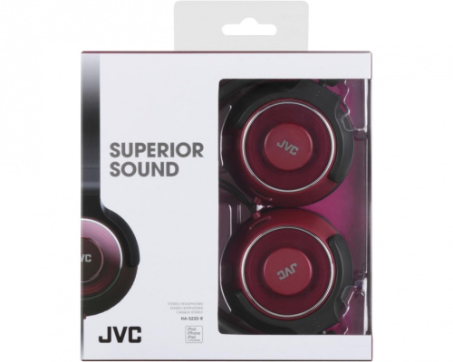 сертифицированный Наушники JVC накладные Superior Sound (HA-S220-R-E) Красные фото 2