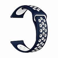 продажа Ремешок для Apple Watch Band 42/44mm Lyambda Alioth силиконовый синий/белый