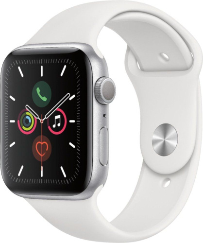 сертифицированный Apple Watch Series 5 40mm Case Silver Aluminium Sport Band White