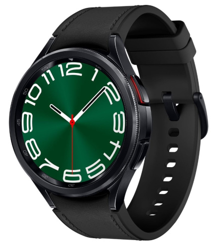 сертифицированный Часы Samsung Galaxy Watch 6 Classic 47мм 1.5" AMOLED корп.черн. рем.черный