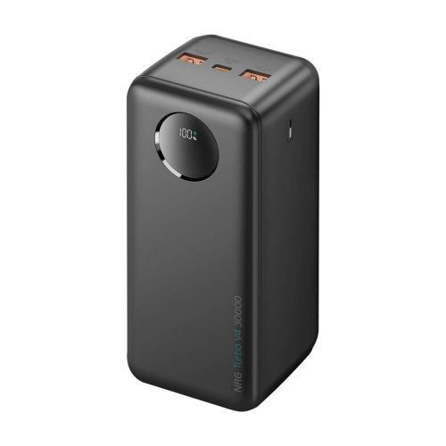 сертифицированный Внешний аккумулятор Deppa NRG Turbo V4 30000mAh дисплей черный