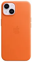 продажа Чехол для Apple iPhone 14 Leather Case with MagSafe Orange