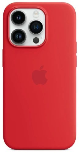 сертифицированный Чехол для Apple iPhone 14 Pro Silicone Case with MagSafe Red