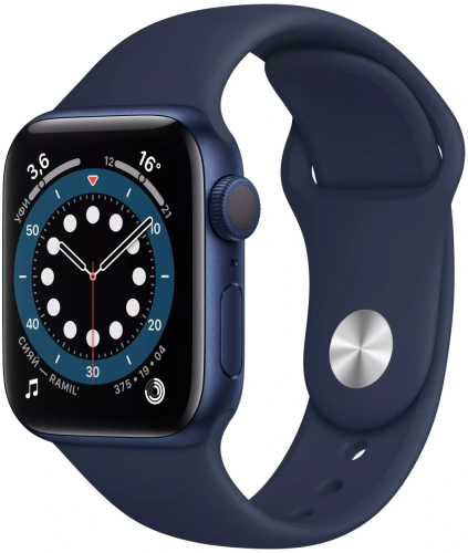 сертифицированный Apple Watch Series 6 GPS 40mm Case Blue Aluminium Band Deep Navy